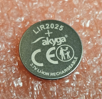 Akumulatori Li-Ion, LIR2025/A, 3.7V, 48mAh,  Ø20x2.5mm, UltraCoin, 2.46gr