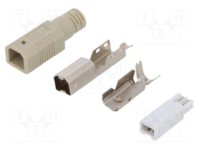 USB B(2.0) štekers ar apvalku vadam
