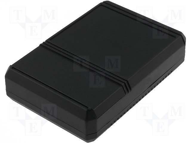 Plastmasas korpuss, 89x129.5x17.5mm, ABS, melnā krasa, ar vāku baterijai