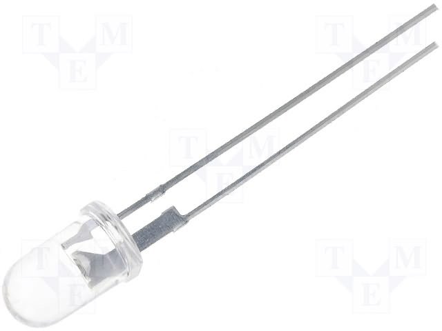5mm, zaļa, 30000...70000mcd, 15°, 3...4.2V/75mA, 520-530nm, gaismas diode