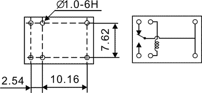 Relejs DC12V, SPDT, 1A/120VAC, 2A/24VDC, 320R(37mA), viens kontakts uz pārslēgšanu, 11x16x11.5mm, FORWARD INDUSTRIAL CO.