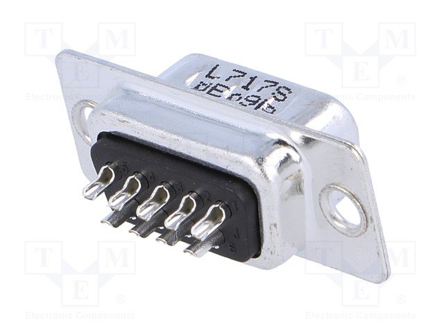 9PIN D-SUB, štekers, solder type, RS232, 5A/250V, AMPHENOL
