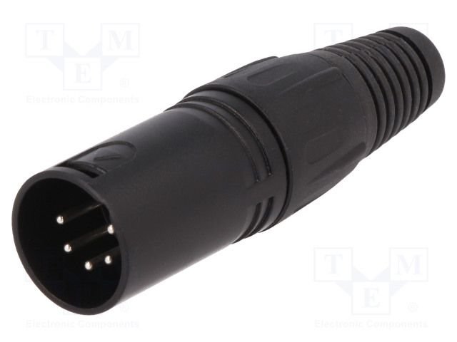 XLR 5PIN, štekers, vadam, melna krasa, CLIFF
