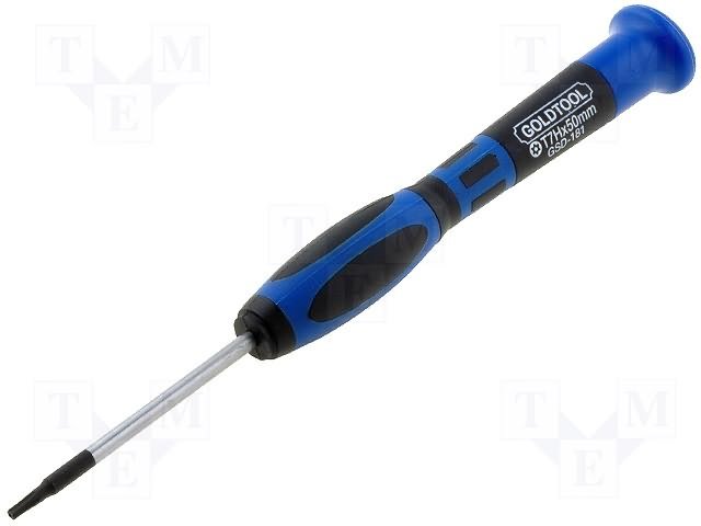 Skrūvgriezis TORX07 ar caurumu, L=50/150mm, GoldTool