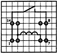 Herkona relejs, 5V(3.5-7.5V), SPST-NO, 1A/200V, viens kontakts(AgCdO), 13.5x7x5.7mm