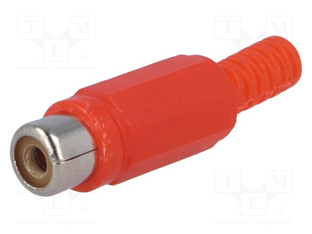 RCA ligzda plastmasas, sarkana krasa