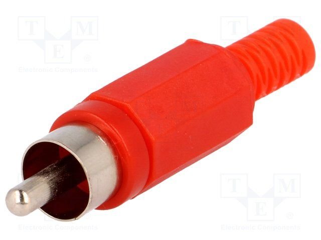 RCA štekers plastmasas, sarkanā krasa