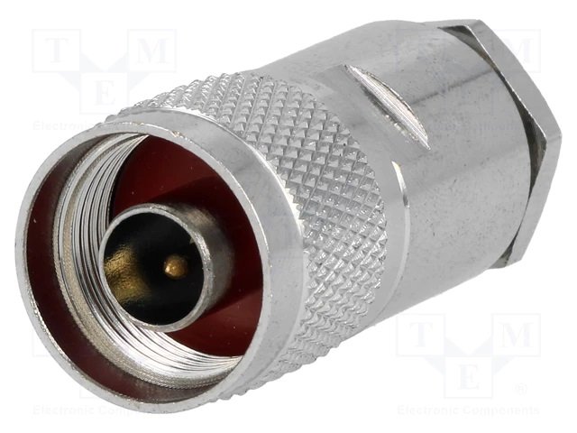N konektors štekers uz RG213 kabelim, 50Ω, lodējams