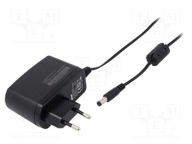 Barošanas bloks 220V=>12V, 1.25A, 15W, 5.5/2.1, 0.1kg