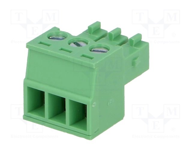 Terminal blocks vadam, ligzda, 3pin, 3.50mm, 0.5÷1.5mm2, taisns, 7A