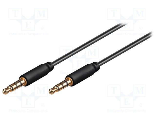 3.5mm(4pin) štekers video+stereo/3.5mm(4pin) štekers video+stereo, vads, 1m