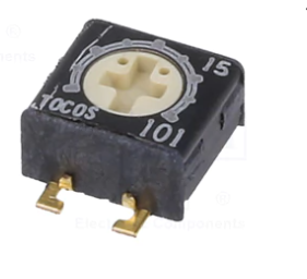 50K SMD pieskaņošais horizontalais rezistors 250mW, 5x4.5x2.5mm