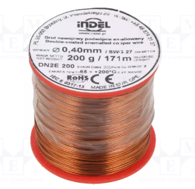 DNE0.40/0.2 Vads tinuma emaljēts 0.40mm, 171m/200g
