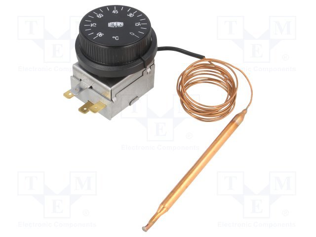 BT-KAP90/A Sensors: termostats ar kapilariem, 0...90°C, Izeja conf.: SPDT, 10A, 400VAC