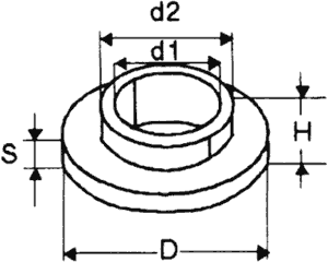 Izolācijas nipels TO-3, Ø8/3.1mm