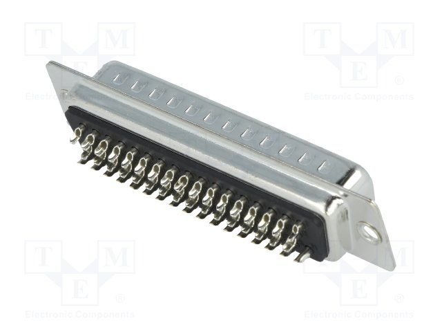 50PIN, trīs rindu, D-Sub HD, štekers, gold, solder type