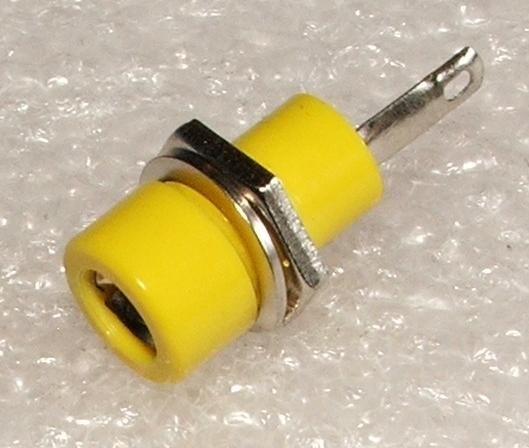 Testera ligzda, 4mm, šasijai, dzeltena krasa