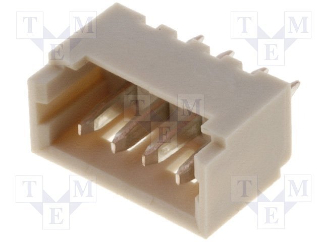 4pin, ligzda/papa, šasijai, solis=1.25mm, taisns, THT, 125V/1A, Micro serija