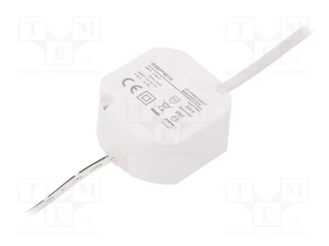 Barošanas bloks LED ar sprieguma stabilizāciju 230VAC=>12DC, 1A, 12W, 50,5x49x20mm, IP67