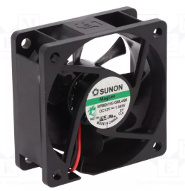 60x60x25mm, DC12V, MagLev, 45.63m3/h, 31.2db, 5200RPM, 1.56W, Ventilators