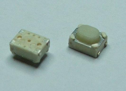 Mikroslēdzejs horizontāls, SPST-NO, OFF-(ON), 0.05A/12VDC, SMD, 4.2x3.2x2.5mm, 1.77N, L=1.5mm