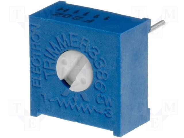 50K pieskaņošais horizontalais metalokeramisks rezistors, 10x10x5mm, 500mW