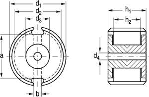 Ferits P22/13 (2gab.), material 3F3, 2000nH, 12g, 495mm3, 25.1mm2, apaļš