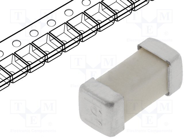 2A, 2410, Drošīnātājs lēns, 125VAC/125VDC, 6.1x2.6x2.6mm, SMD