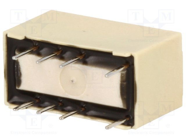 Relejs DC12V, DPDT, 0.5A/125VAC, 2A/30VDC, 1028Ω(11.6mA), divi kontakti uz pārslēgšanu, 14.8x7.3x9.2mm, OMRON