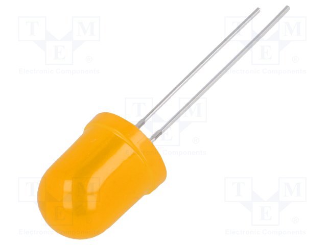 10mm, oranža, 150...220mcd, 180°, 1.8...2.6V/20mA, 600-610nmnm, gaismas diode