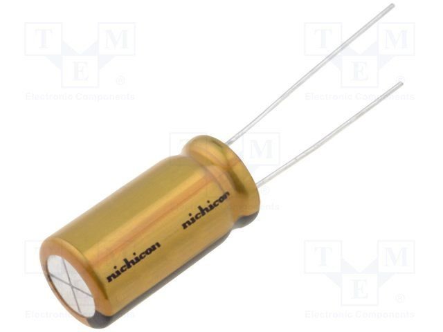 6800/63V, -40...85°C, Ø18x35.5mm, ±20%, kondensators elektrolitiskais, Serija FW, AUDIO, 2000h, NICHICON