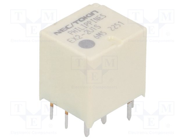 Relejs ar 2 tinumiem, 12VDC, SPDTx2, 30A/12VDC, 160R(75mA), 13.7x13.6x12.1mm, divi kontakti paralleli uz pārslēgšanu, NEC