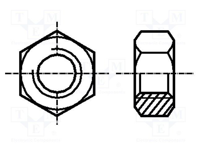 Uzgrieznis M2.5, nerūsējošais tērauds A2, H=2.0mm, 5mm