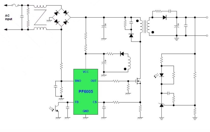 PF6005AS SMD Mikroshēma, SO8