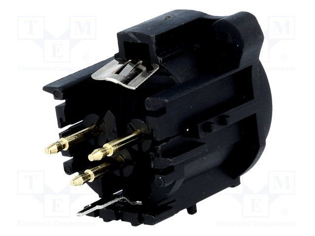 XLR 3PIN, ligzda, šasijai (2 skrūves), taisns, AMPHENOL