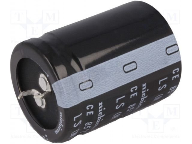 10000/50V 85C, Ø35x35mm, ±20%, Kondensators elektrolītisks 3000h, SNAP-IN, NICHICON