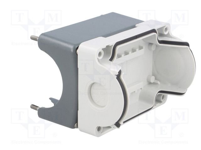 Plastmasas korpuss, pultīm, 75x101x61mm, IP66, ABS, pelēkā krasa, montāžu atveres diametrs 22mm, M20, PG13.5