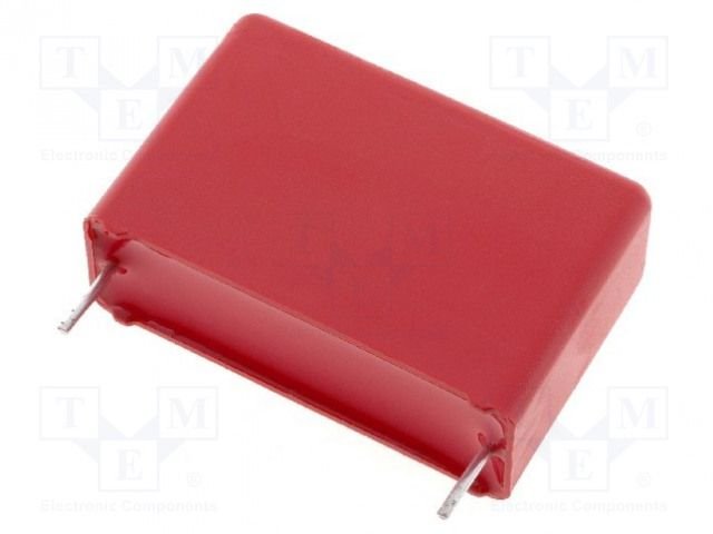 680nF/1000VDC, 600VAC, ±10%, poliesters kondensātors 37.5mm, 17x29x41.5mm, WIMA