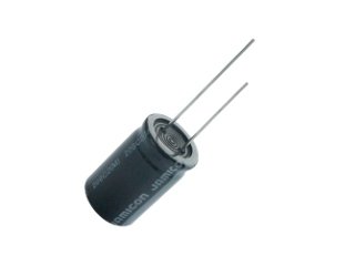 1500/25V 105C, Ø12.5x20mm, 20%, Kondensators zemas induktivitātes, 10000h, Jamicon, ar lokaniem izvadiem