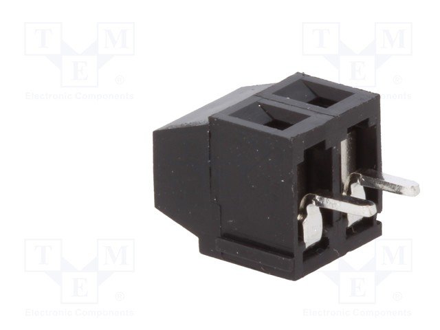 Terminal blocks PCB, 2pin, 3.81mm, 1.5mm2, 150V/10A, 26AWG...16AWG, 7.62x8.6x7.4mm