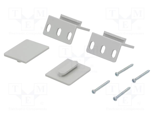 Plastmasas korpuss, 19" standard, 1U, 431x203x43mm, ABS, peleka krasa, ar ventilāciju