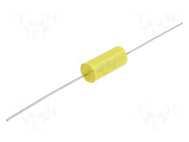 1mkF, 250VDC, ±5%, plēves, polipropilēna kondensators, Ø12x20.5mm, aksialie izvadi
