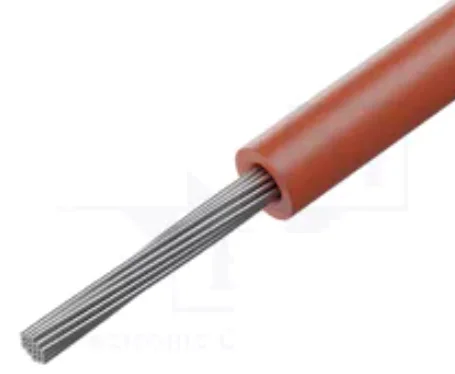 Montāžu vads, silikonu, daudzdzislas, 4.0mm2, 500V, -60...180°C, lokanības klase 5, CU, alvots, sarkana krasa
