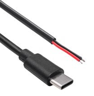 USB-C štekers ar vadu 1m, 2A/5VDC