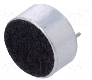 Mikrofons elektrets, lodejamas THT, Ø9.7x5.2mm, 2.2kΩ, 800uA, 1.5÷10V, SNR:60dB, 50-16000Hz
