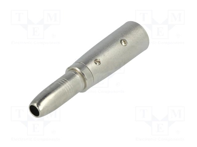 XLR pārēja 3PIN štekers uz 6.35mm ligzda stereo, metāla korpuss