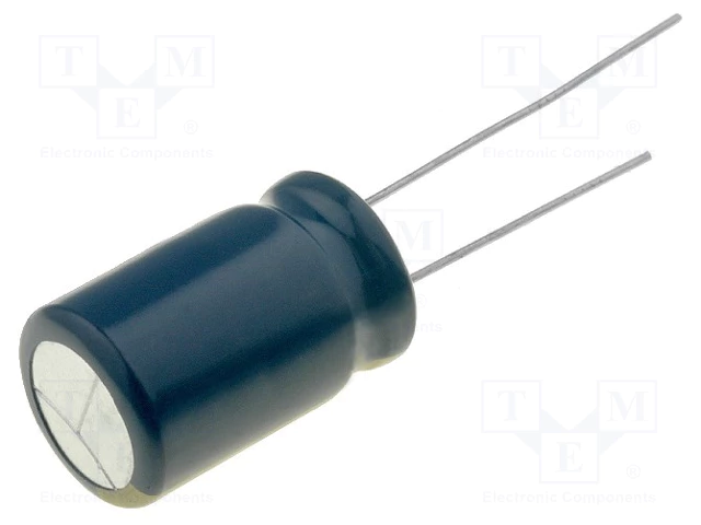 180/50V, 105C, Ø8x20mm, ±20%, Kondensatori zemas induktivitātes, 2000h, PANASONIC, ar lokanien izvadiem