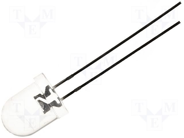8mm, zila, 2900...5000mcd, 25°, 2.6...3.4V/20mA, 465nm, gaismas diode