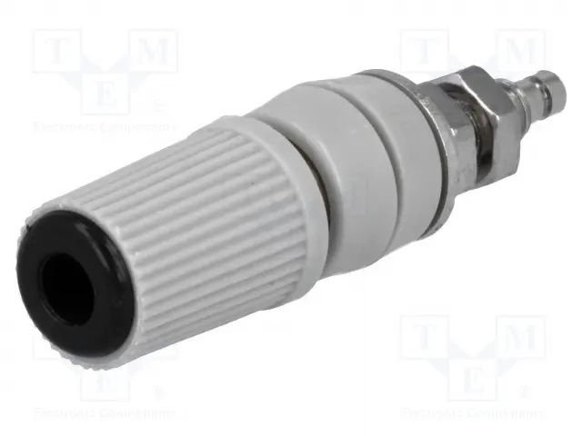 Testera ligzda, 4mm, 24A/60VDC, L=47mm, šasijai, skrūvejama, pelekā/melnā krasa