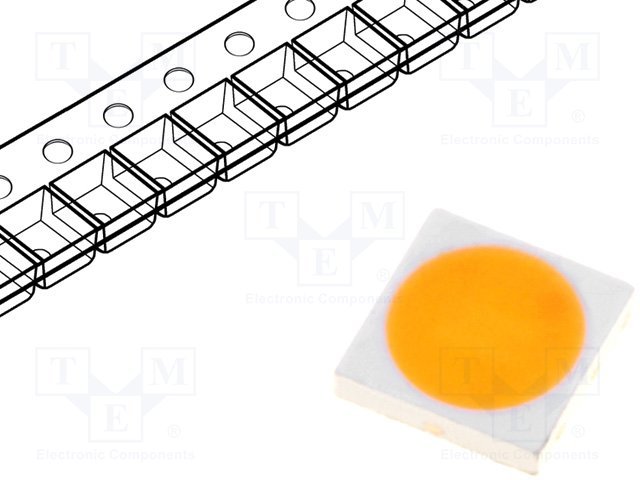 Gaismas diode SMD, neitrāla balta(4000K), 3030(3x3x0.53mm), 84...112lm, 5.8...6.6V/150mA, 120°, 3030